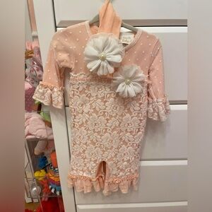 Haute baby 6/9m set with headband